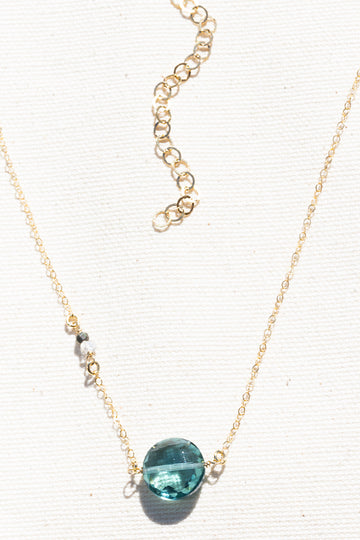 MACARON NECKLACE- AQUAMARINE